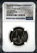 2020 S AMERICAN INNOVATION CONNECTICUT NGC PF70  EARLY RELEASE Bx11