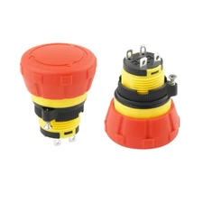 Emergency stop button stop switch Rotate to release Mushroom Stop Key Lockoff