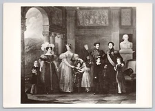 Postcard Karl XIV Johan med family NATIONAL MUSEUM GRIPSHOLM