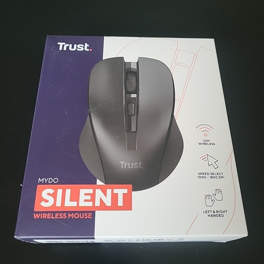 Trust PC Mouse Ambidextrous RF Wireless Optical 1800 DPI 21869 Mydo Silent Click