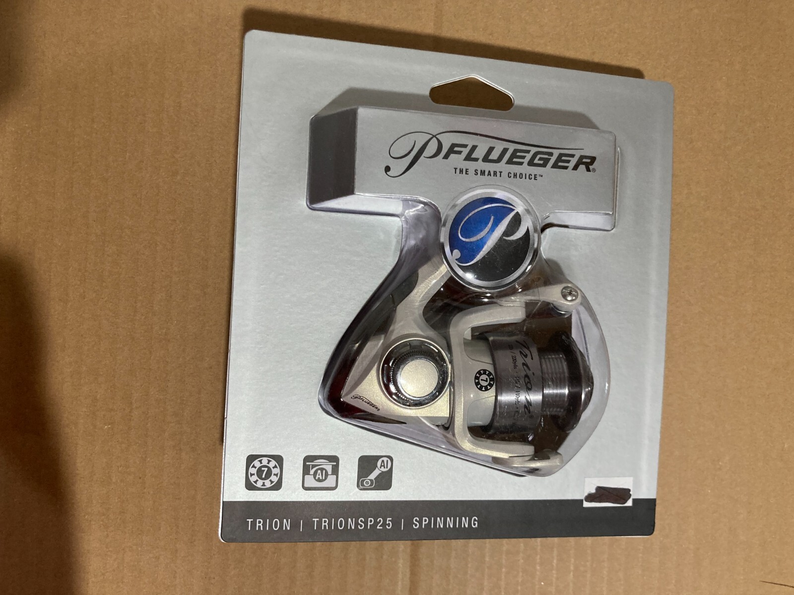 Pflueger Trion SP25B Spin Reel 7B Line MONO 2-220 4-110 6-90