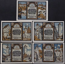 ROTHENBURG 1921 "Love, Loyalty, Faith, Justice Sleeping" Complete Notgeld Series