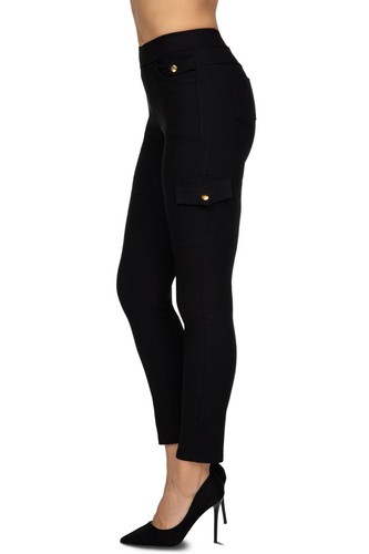 Women's High Waisted Casual Jeggings Stretchy Skinny Leggings with Pockets FS582 - Picture 7 of 7