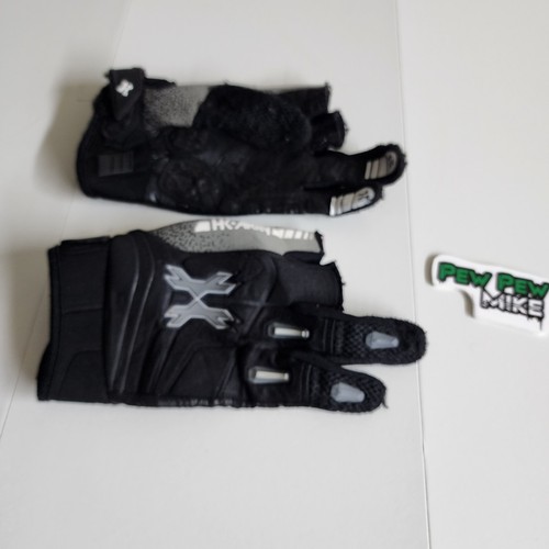 HK Army Paintball and Airsoft Protective Pro Gloves Large L - Stealth Black/Grey