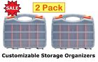 2 Pack Lot - Double Sided Customizable Storage Organizer Carrying Case