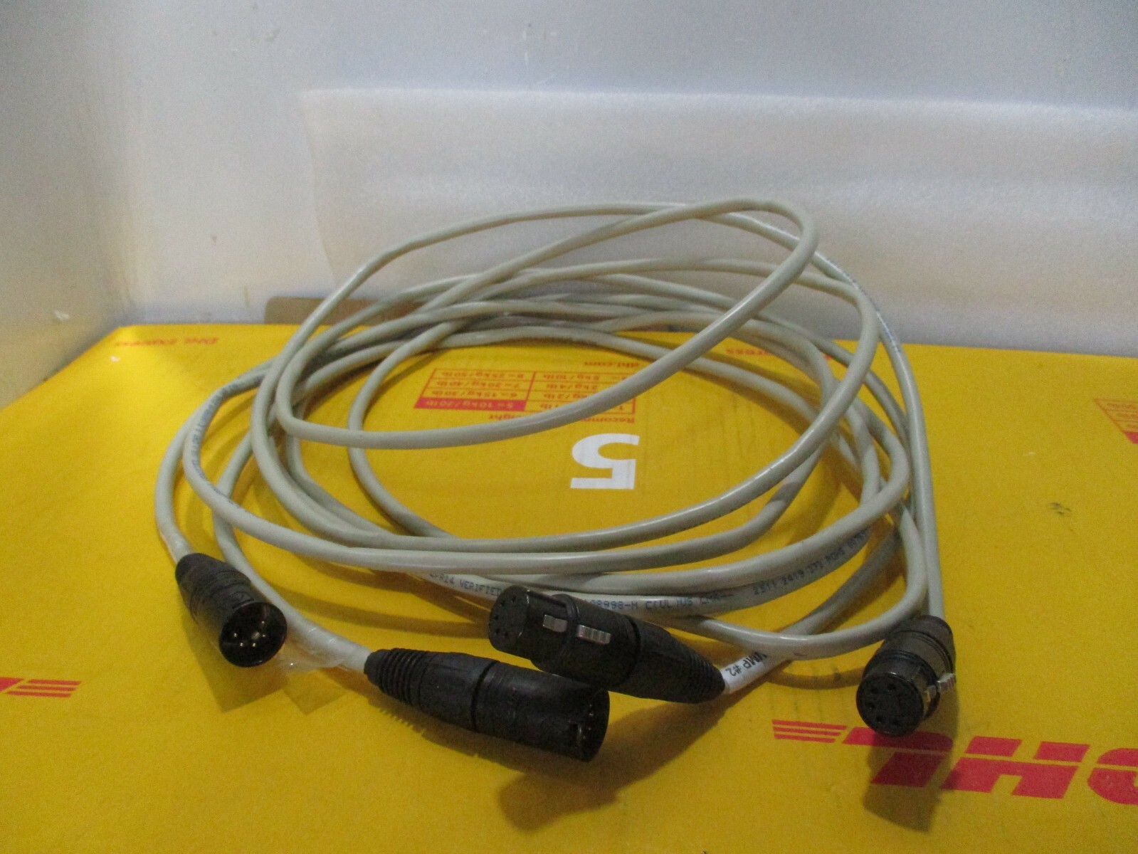 Lol of 2 Edwards D37370591 Vacuum Cable Assy XLR 5-Way 3M | eBay