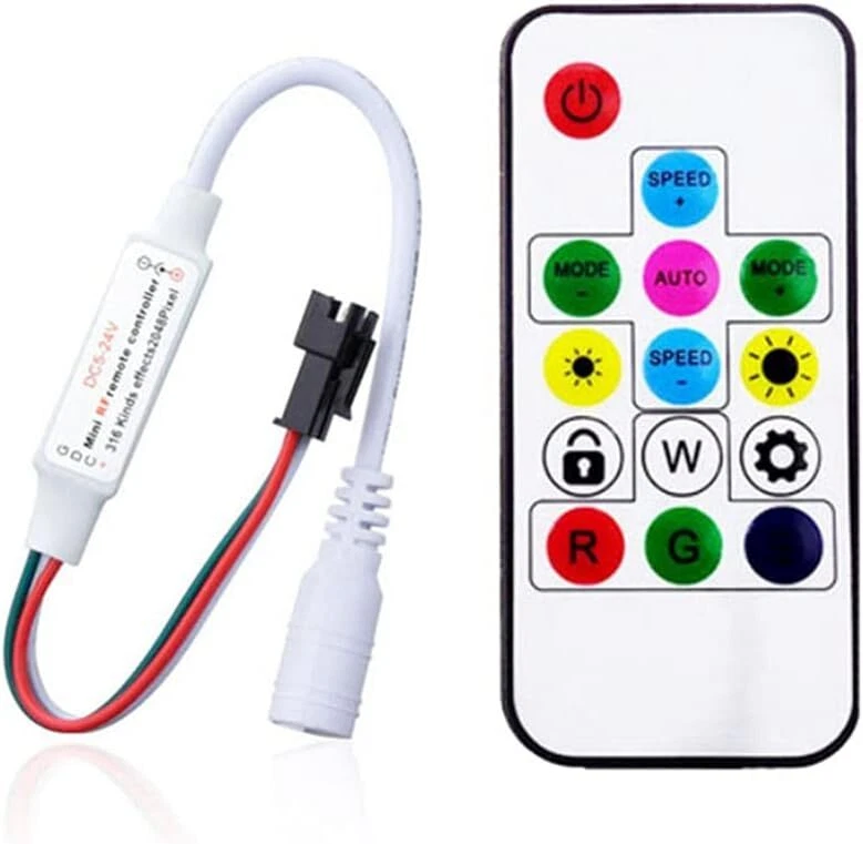14Keys RGB controller RF 3pin for 5050 RGBW WS2812B LED Strip Lights DC5V-24V - Image 2 of 4