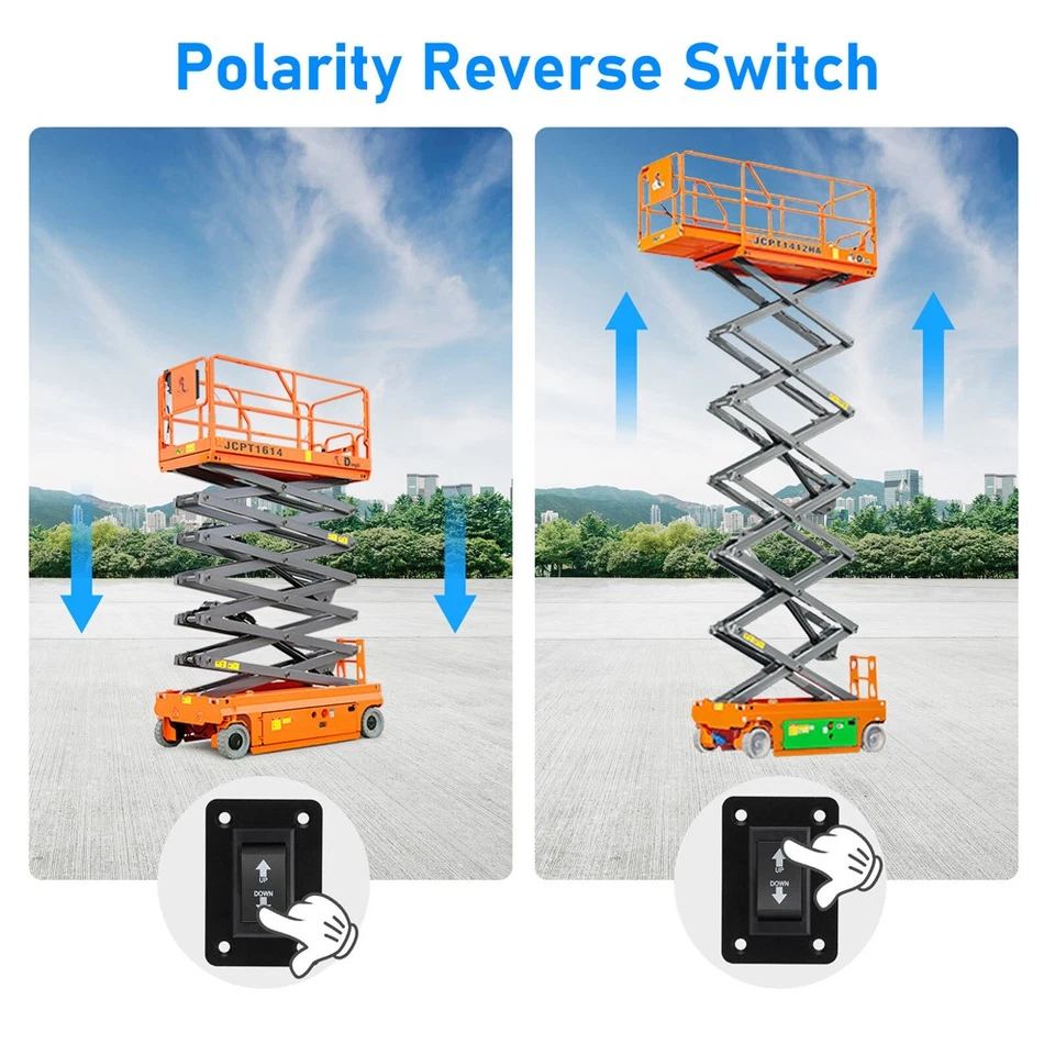 2Pcs NEW 30A DPDT Up Down Momentary Reverse Switch for 5th Wheel Tongue Trailer - Image 3 of 4