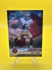 Trey Lance #244 2021 Panini Mosaic Nfl Debut 49ers Rookie Auto On Card