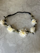 Set Of 5 Flower Head Garland Floral Crown Headband Wedding Hair Wreath