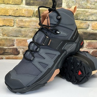 Salomon X Ultra 4 Mid GTX GoreTex Hiking Trail Boots Black Gold Women's Size 11