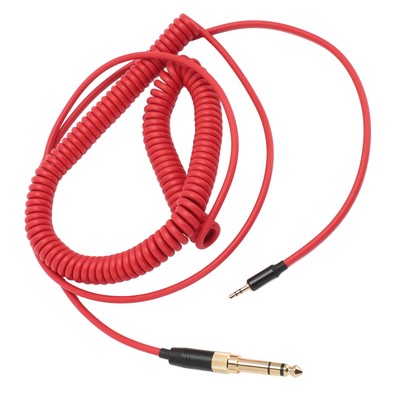 Coiled Headphone Cable Gold Plated Connector Replacement Headset Sound Cord Hot