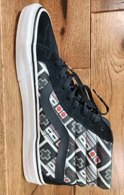 VANS Nintendo NES Controller "GAME OVER" High Top Lace Up Sneakers Men's Size 11
