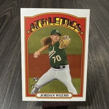 JORDAN WEEMS RC 2021 Topps Heritage High Number #531 Athletics