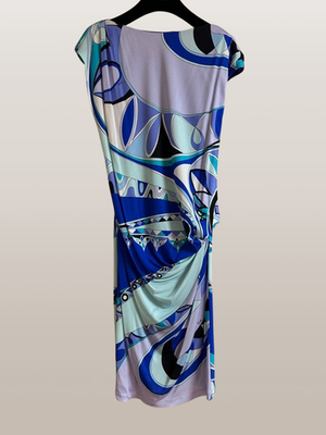 knee length floral summer dress Tropical Palm Leaf Midi Dress main image 0