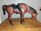 Vintage 1960S Johnny West Brown Horse By Luis Marx Corporation With Movable Head