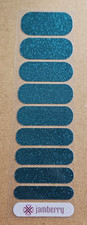 JAMBERRY TEAL SPARKLE HALF SHEET NAIL WRAP RETIRED GGG AUGUST 2014