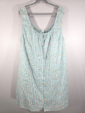 American Eagle Green Lined button front Mini dress Floral green orange NWT BU