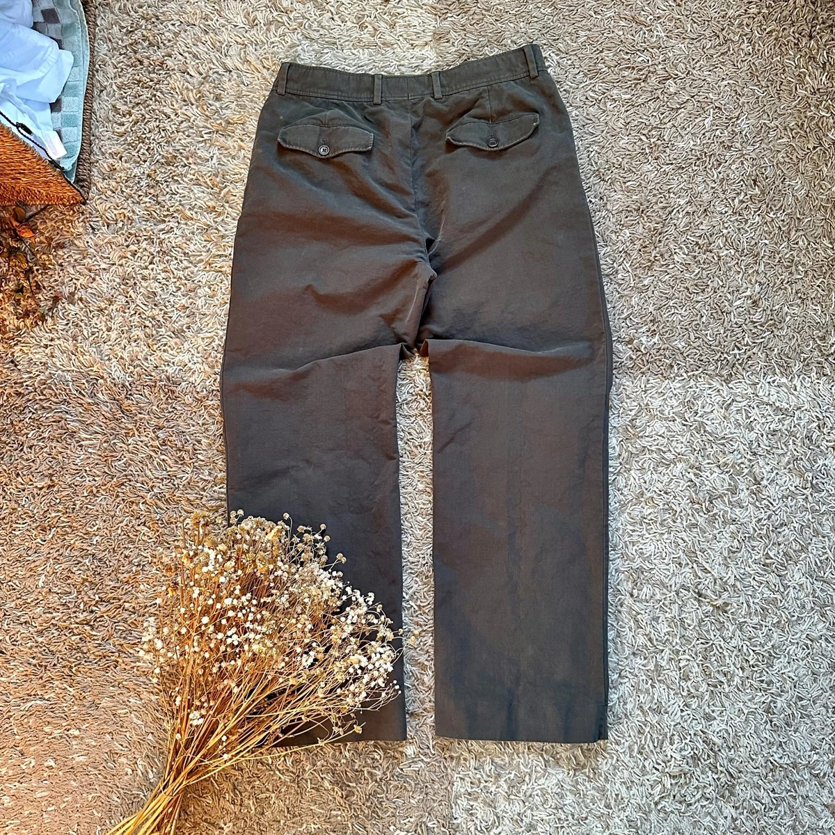 John Varvatos Taille 30 Pantalon habillé en coton à rayures gris foncé avec fermeture éclair - En vente sur France