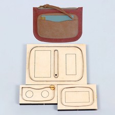 cute cardholder zipper wallet leather craft cutting dies knife mold 12x9cm