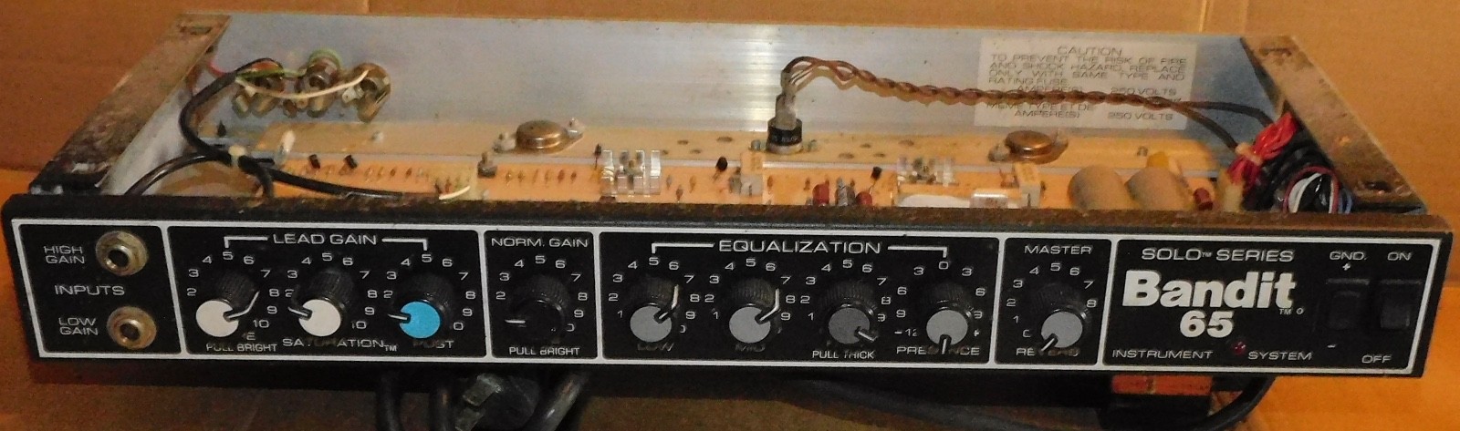 Vintage Peavey Bandit 65 Guitar Amp Amplifier Chassis Parts Repair