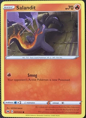 Salandit 027/202 Swsh01: Sword & Shield Regular - Pokémon Card - Image 1 of 4