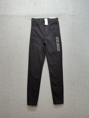 American Eagle Women Jegging 0R Black Denim High Rise Skinny Leg Stretch Casual