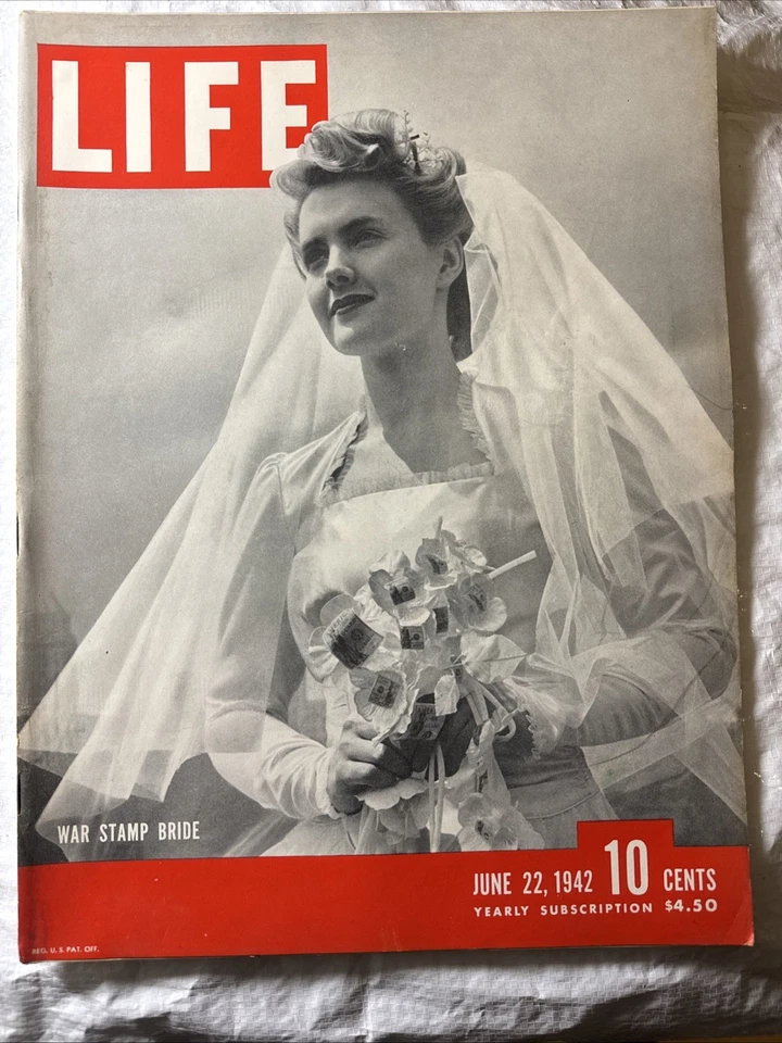 Life Magazine Lot of 4 June 15 22 29 and November 2 1942 WWII WAR ERA Vintage Foto 2 de 4