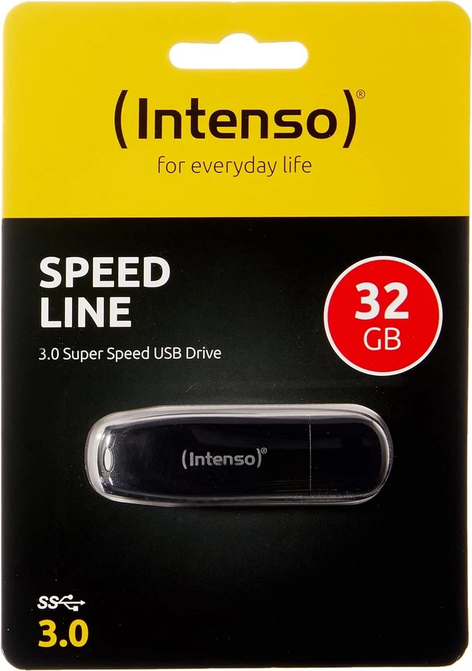 Intenso Speed Line - Flash Drive 32 GB - USB 3.2 Gen 1x1, Black - Image 3 of 4