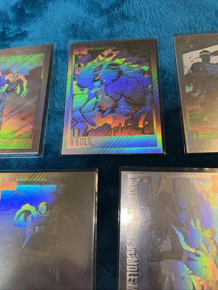 1991 Marvel Comics. Impel Hologram Card Set. All 5. Spider-Man, Hulk, Punisher… - Image 3 of 4