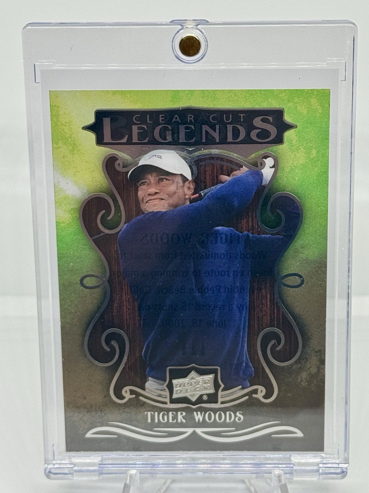 2026 Upper Deck Golf Tiger Woods Clear Cut Legends SSP Acetate CCL-1