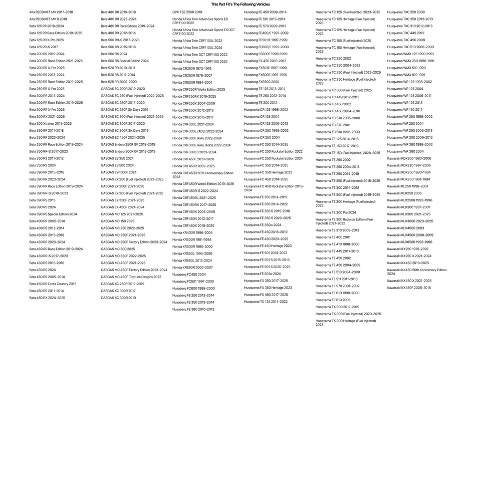 Cerradura de llanta de aluminio Tusk Billet 2,15" para Yamaha YZ250X 2016-2023 Foto 2 de 4