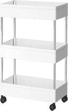 Doduo Carrello Da Cucina Portaoggetti, a 3 Ripiani Scorrevole, Mobile per Bagno,