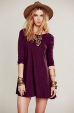 Free People FP Beach Womens Dress Beatnik Tunic Mini Trapeze Open back XS