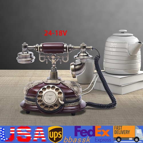 Vintage Telephone Rotary European Victorian 1960s Style Desk Dial Phone