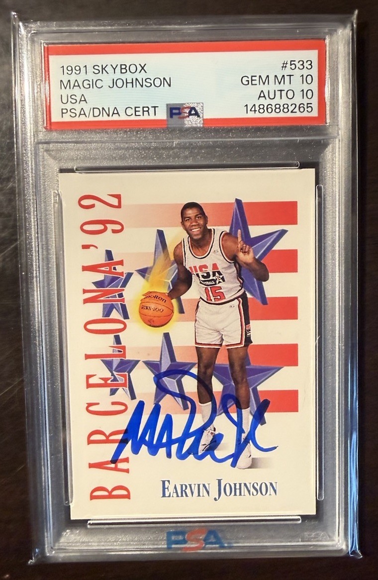 Earvin Johnson #533 (Basketball Cards 1991 Skybox) — is it worth grading?