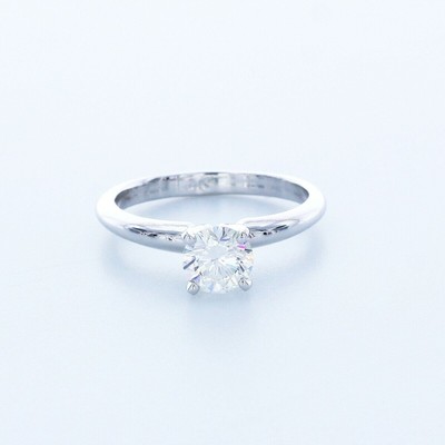0.72ct Natural Diamond F/VS2 Excellent Cut Round Brilliant 14K White Gold Prong 