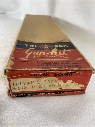 Vintage 1950’s Tri-Pak 12 GA Shotgun Cleaning Kit #512