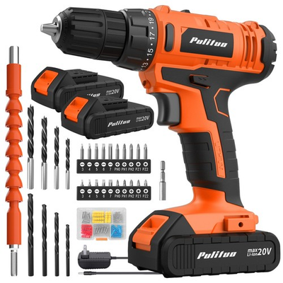 #ad 20V Cordless Drill Driver 2 Batteries Electric Screwdriver 30Nm Power Drill... $59.75