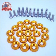 20 PCS Sports Billet Aluminum Fender Washer Engine Bay Dress Up Kit CNC Bill