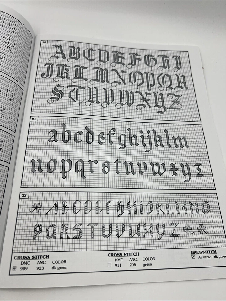Leisure Arts Cross Stitch 136 Alphabet Charts Book, Decorative Alphabet - Image 4 of 4