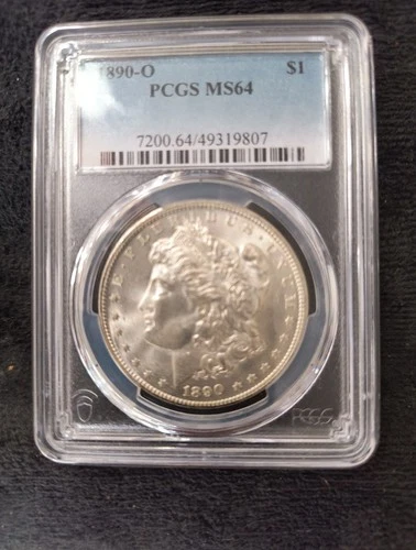 1890-O Morgan Silver Dollar PCGS MS64 Blast White Coin