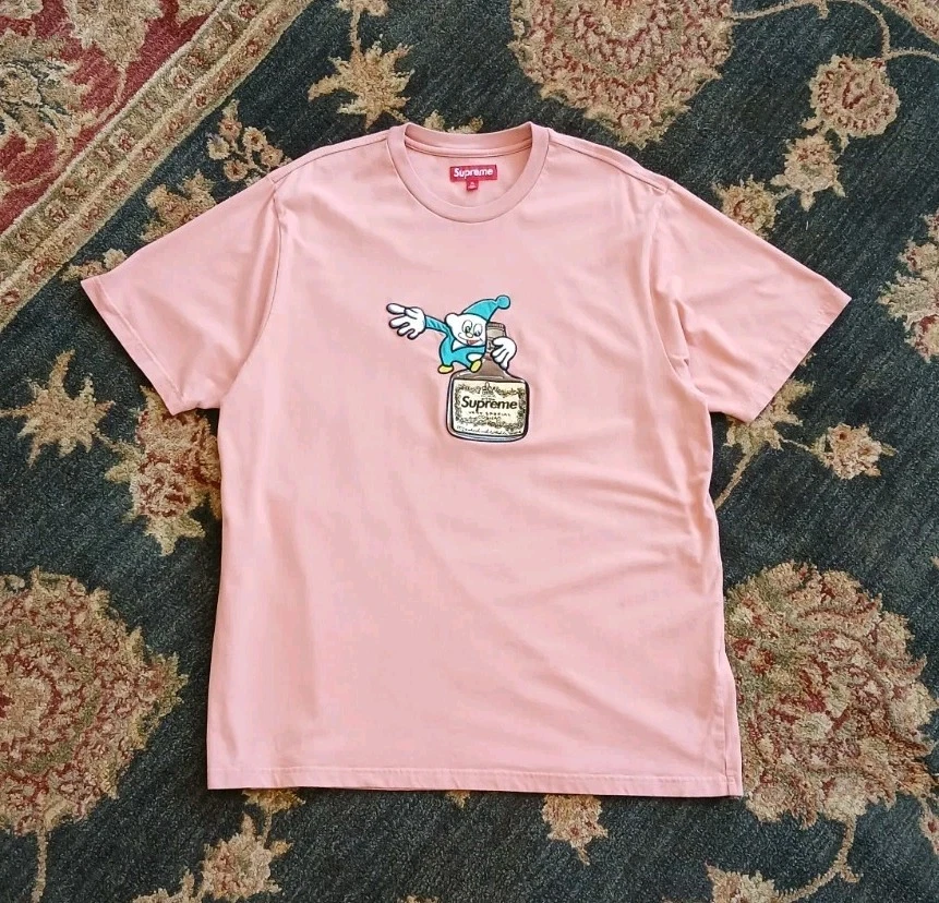 Tshirt manches courtes Supreme Fw23 Elf rose saumon poussiéreux taille XL 
