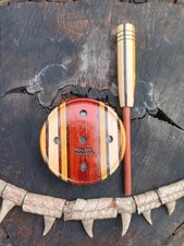 3.5" Purple Slate Over Glass in Hand Laminated Pot W/ Bloodwood Striker 