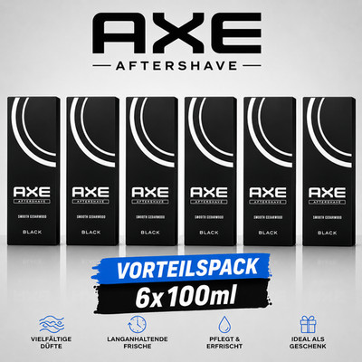 Axe Aftershave Black 6er Pack ,6x100ml, OvP Neu