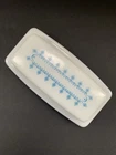 Vintage Pyrex Snowflake Garland Butter Dish With Lid Blue Pattern Milk Glass USA