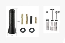 ANTENNA PICCOLA NERA PER AUTO FIBRA Di CARBONIO CORTA 3,5CM
