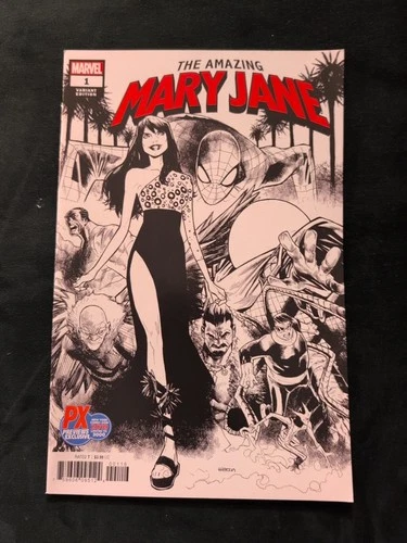 AMAZING MARY JANE #1 PX B&W EXCLUSIVE SPIDER-MAN SPIDERMAN