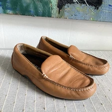 Sperry Top-Sider Shoes Mens Driving Loafers Sz Tan Soft Leather Slip-On Sz 8.5