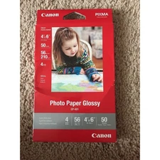 Canon PIXMA Inkjet Glossy Photo Paper 4 x 6 inches, 50 Sheets - GP-601
